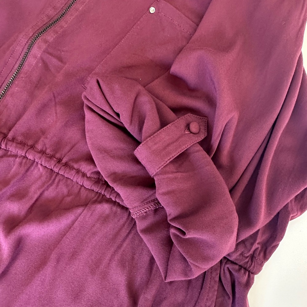 torrid Burgundy Midi Dress with Drawstring & Front Zipper - Picture 4 of 8